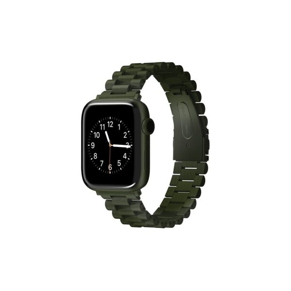 Viva Madrid Brushed Metal Watch Band for Apple Watch (Dayton_ Forest)